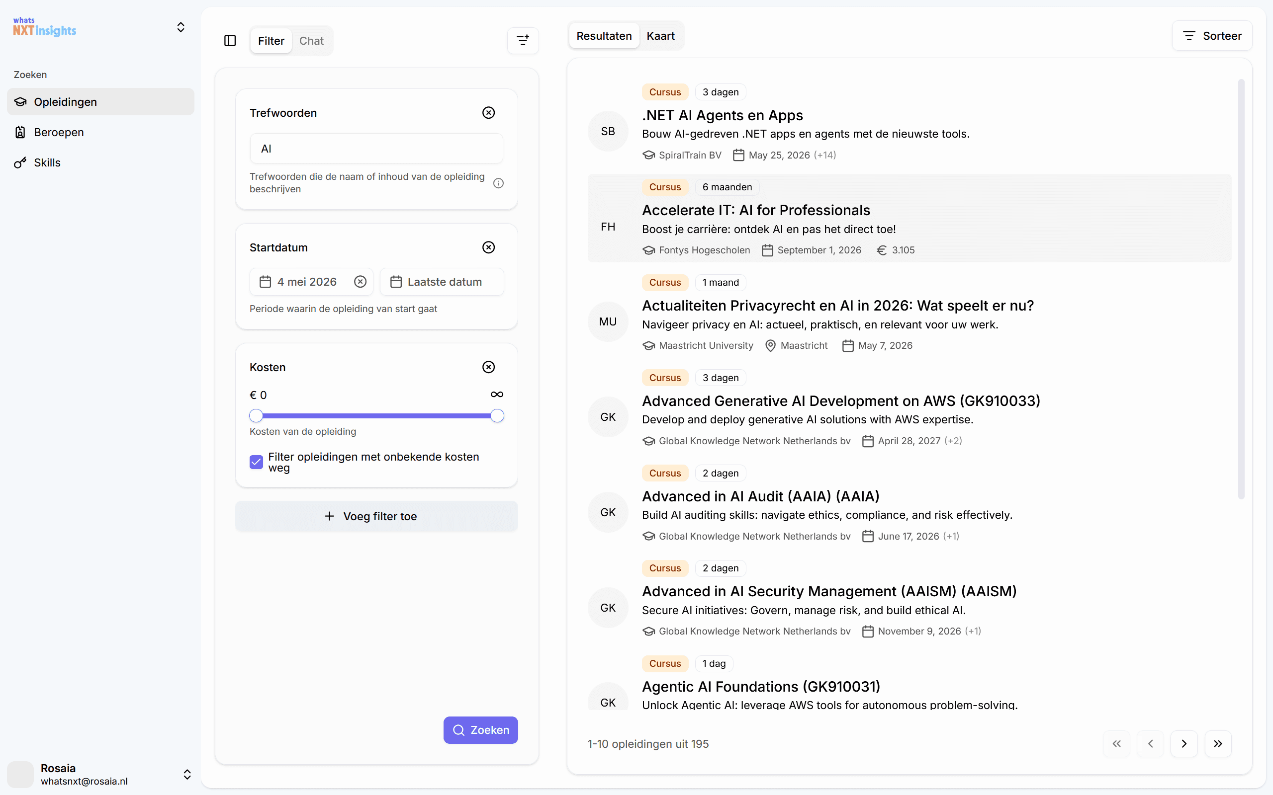 whatsNXT Insights - Opleidingen