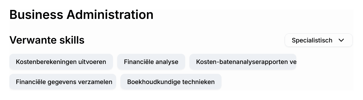 Skills waar je mee aan de slag kunt