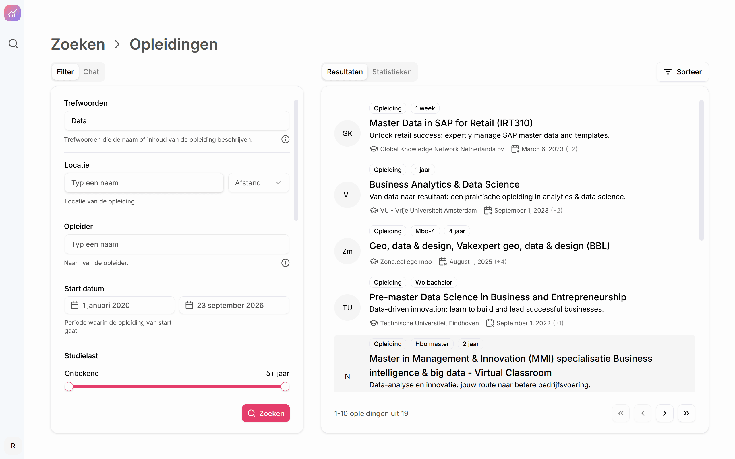whatsNXT Insights interface